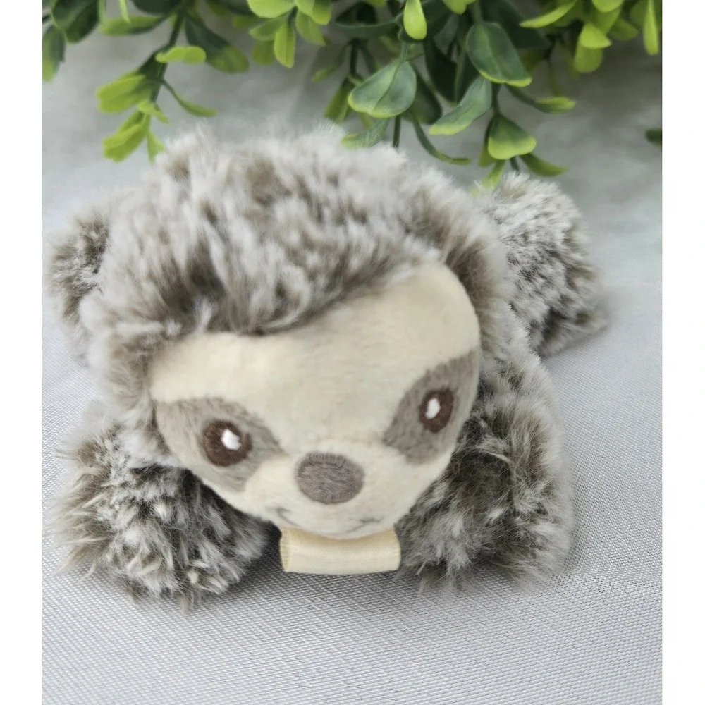 Raz Buddy Baby Sloth Plush, Pacifier Holder, Cream/ Brown, No Pacifier, Lovey